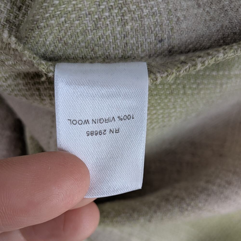 Pendleton Plaid Wool Button Shirt Womens S Green Vintage Top Collar Grunge USA - Picture 8 of 10